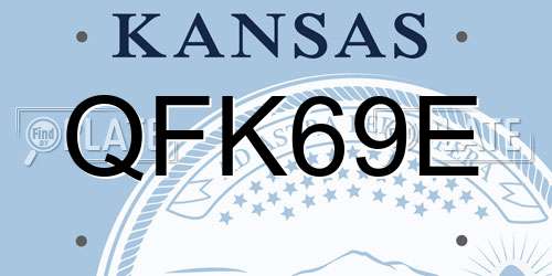 QFK69E Kansas License Plate