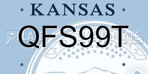 QFS99T Kansas License Plate