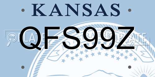 QFS99Z Kansas License Plate
