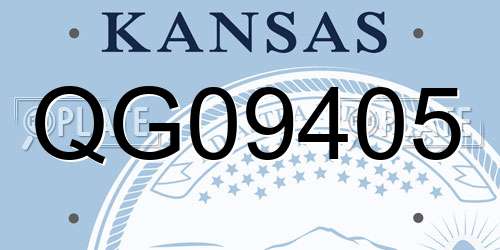 QG09405 Kansas License Plate