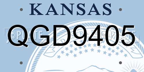 QGD9405 Kansas License Plate