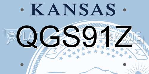 QGS91Z Kansas License Plate