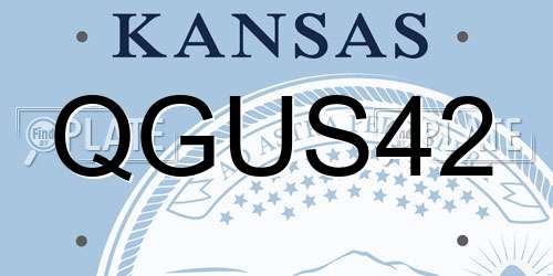 QGUS42 Kansas License Plate