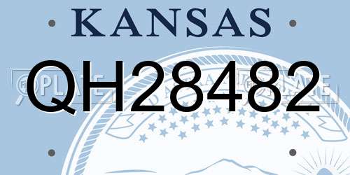 QH28482 Kansas License Plate