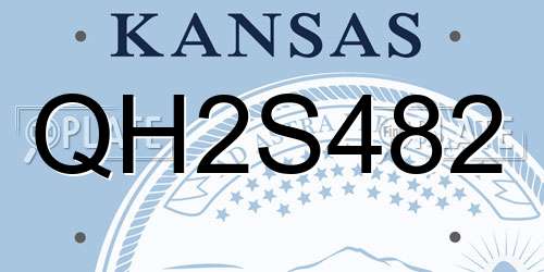 QH2S482 Kansas License Plate