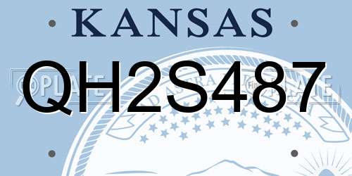 QH2S487 Kansas License Plate