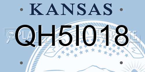 QH5I018 Kansas License Plate