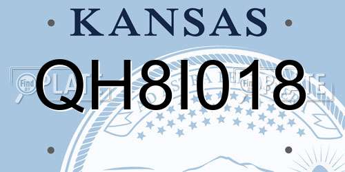 QH8I018 Kansas License Plate