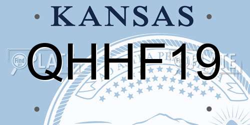 QHHF19 Kansas License Plate