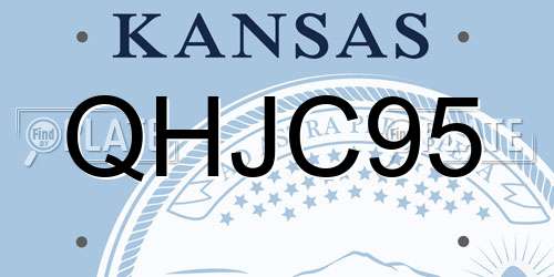 QHJC95 Kansas License Plate