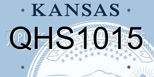 QHS1015 Kansas License Plate