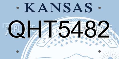 QHT5482 Kansas License Plate