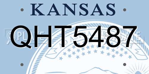 QHT5487 Kansas License Plate
