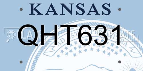 QHT631 Kansas License Plate