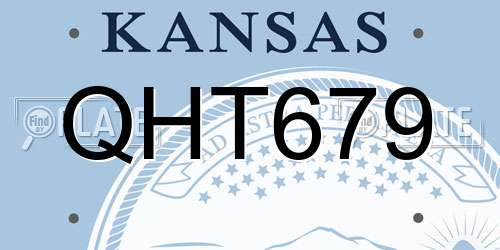 QHT679 Kansas License Plate