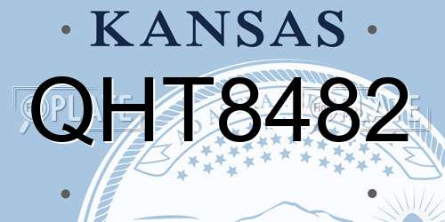 QHT8482 Kansas License Plate
