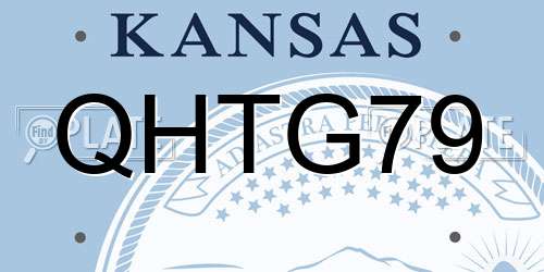 QHTG79 Kansas License Plate