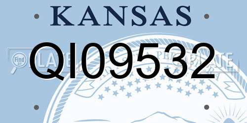 QI09532 Kansas License Plate