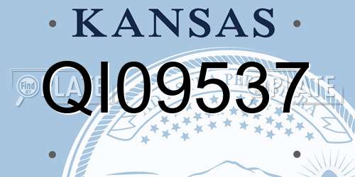 QI09537 Kansas License Plate