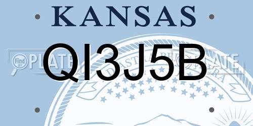 QI3J5B Kansas License Plate
