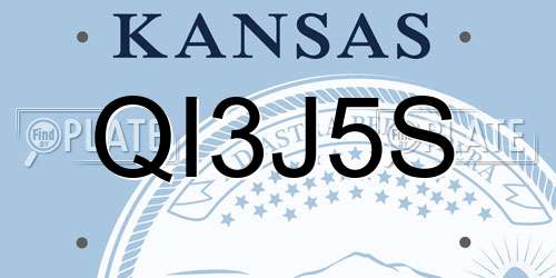 QI3J5S Kansas License Plate