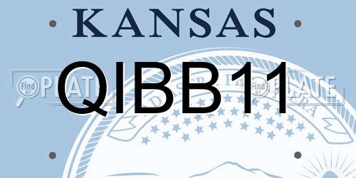 QIBB11 Kansas License Plate