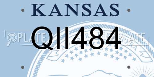 QII484 Kansas License Plate