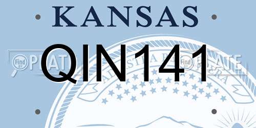 QIN141 Kansas License Plate