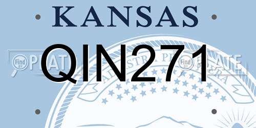 QIN271 Kansas License Plate