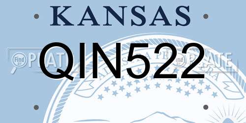 QIN522 Kansas License Plate