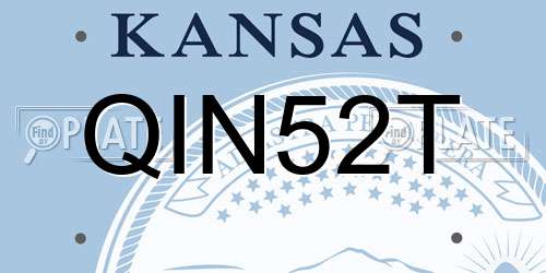 QIN52T Kansas License Plate