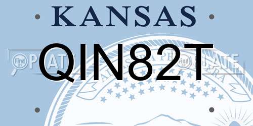 QIN82T Kansas License Plate