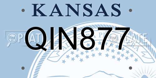 QIN877 Kansas License Plate