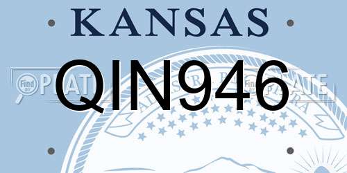 QIN946 Kansas License Plate