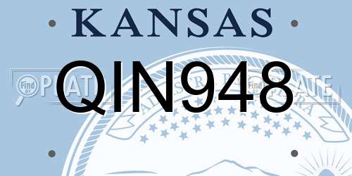 QIN948 Kansas License Plate