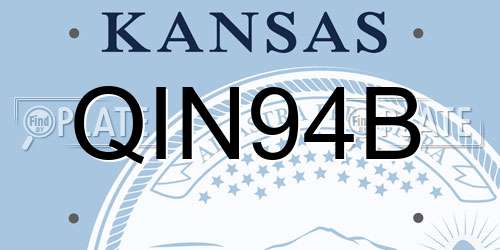 QIN94B Kansas License Plate
