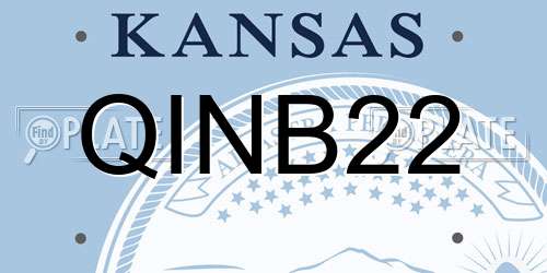 QINB22 Kansas License Plate
