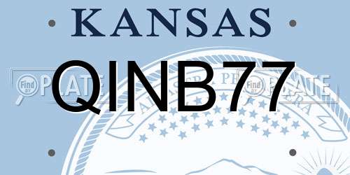 QINB77 Kansas License Plate