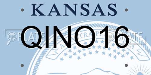 QINO16 Kansas License Plate