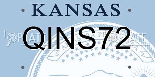 QINS72 Kansas License Plate