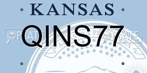 QINS77 Kansas License Plate