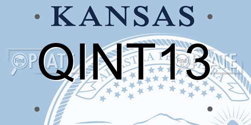 QINT13 Kansas License Plate