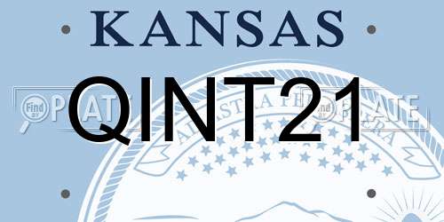 QINT21 Kansas License Plate