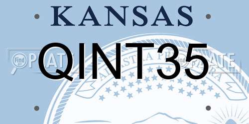 QINT35 Kansas License Plate
