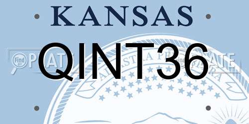 QINT36 Kansas License Plate