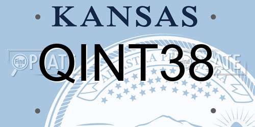 QINT38 Kansas License Plate