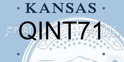 QINT71 Kansas License Plate