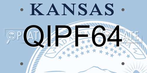 QIPF64 Kansas License Plate