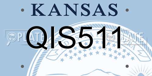 QIS511 Kansas License Plate