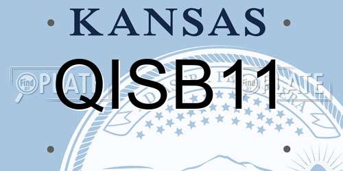 QISB11 Kansas License Plate